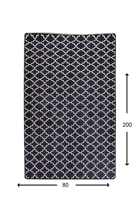 Conceptum Kupa - Black Djt Alfombra de Pasillo Blanco y Negro 80 x 200 cm